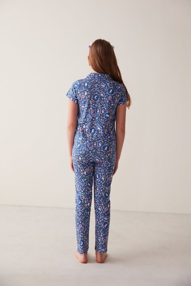 Kız Çocuk Bunny Paisley 2'li Gömlek Pijama Takımı