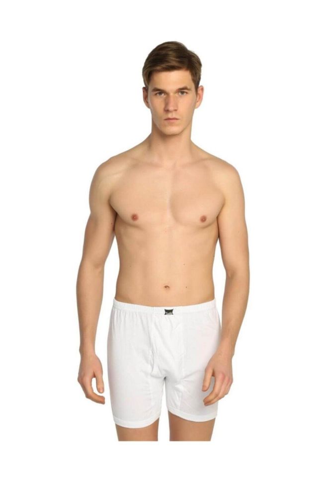 Men's White Combed Cotton Argentina Boxer 6 Pack 0110