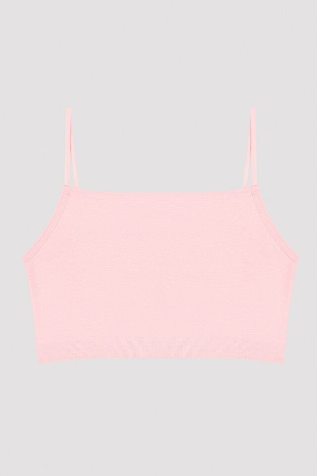 Pembe Beyaz Teen My Kinda Dikişsiz Seamless 2li Yarım Atlet