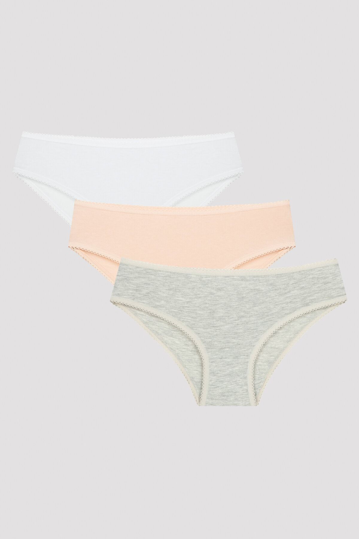 Kız Çocuk Soft Basic 3lü Slip Külot
