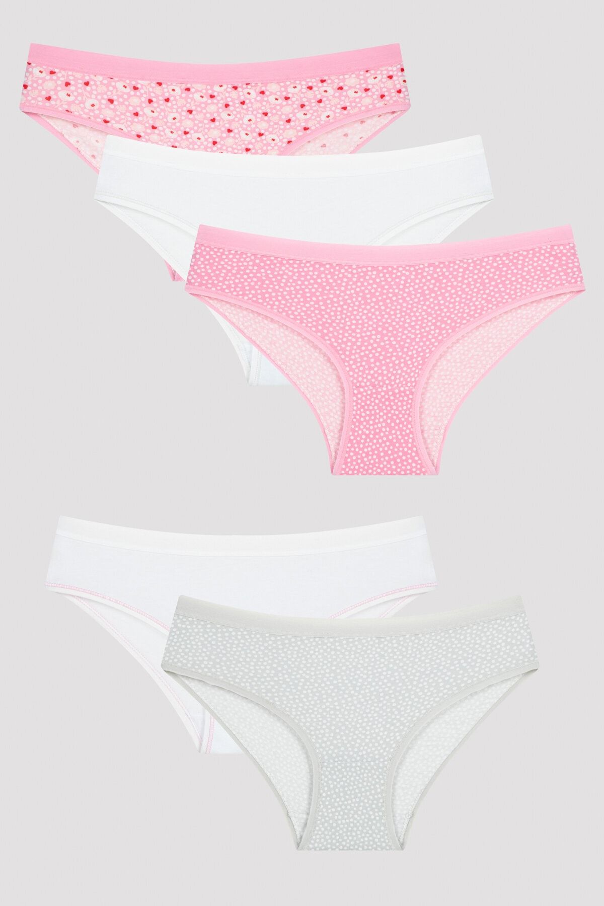 Kız Çocuk Floral 5li Slip Külot