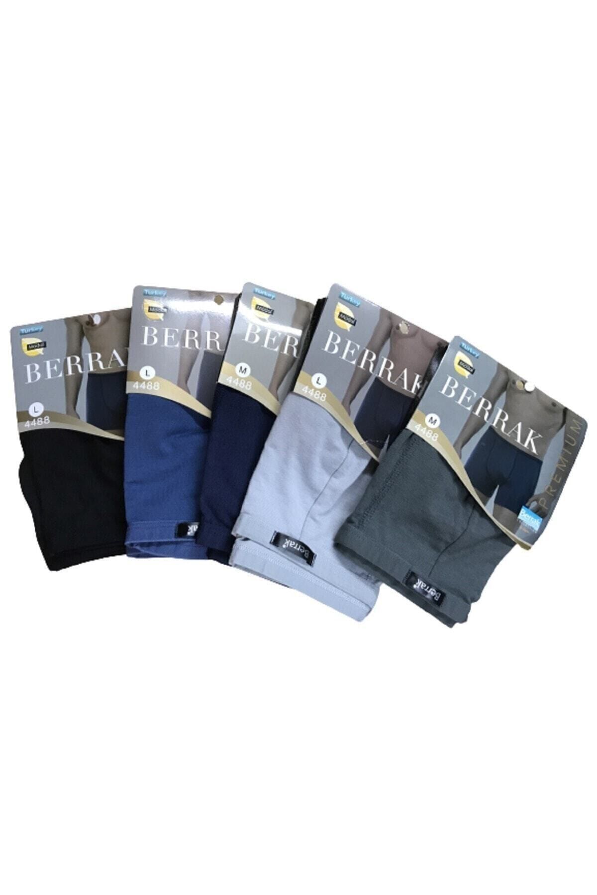 4'lü Paket İnce Lastikli Model Erkek Karışık Renk Boxer Short