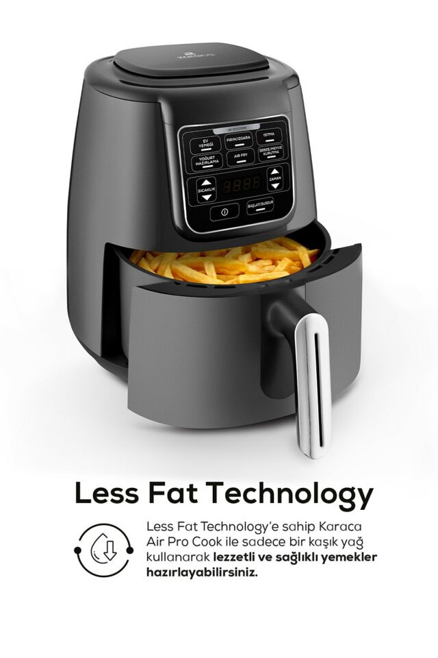 Air Pro Cook XL 2 in 1 Konuşan Airfryer Space Gray