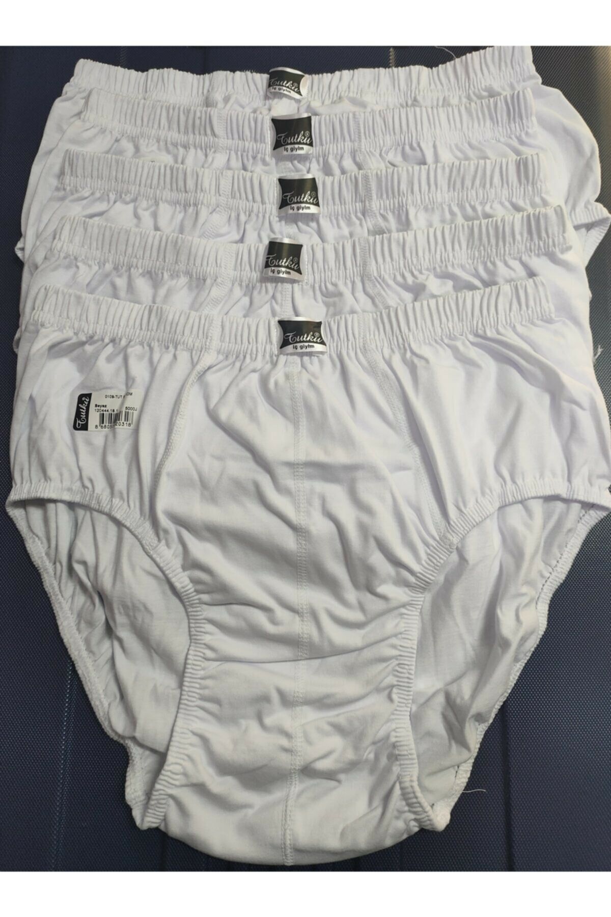 Men's White Combed Cotton 5 Piece Underpants