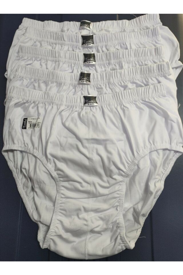 Men's White Combed Cotton 5 Piece Underpants