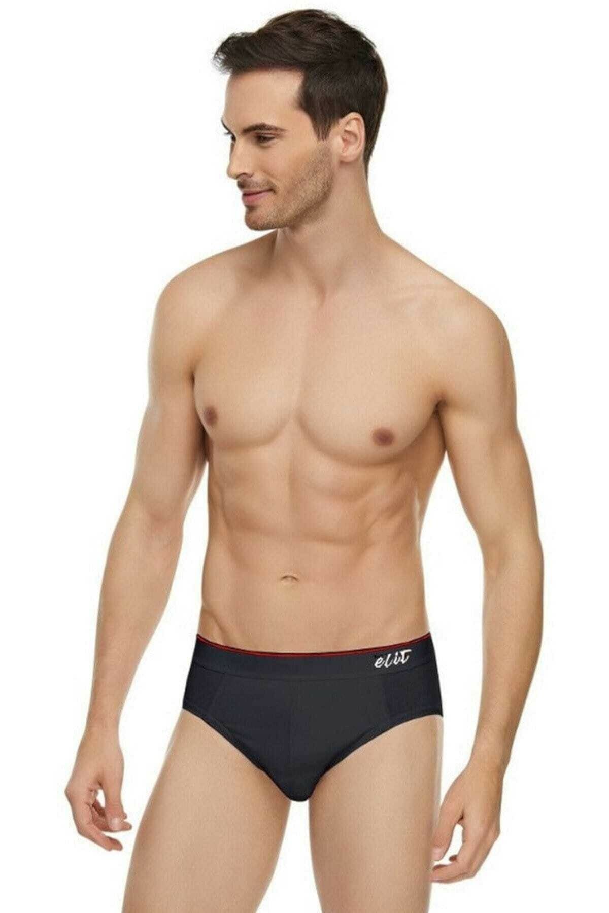 Elit Erkek Likralı Pamuklu Kemerli Spor Slip Külot 6'lı Paket
