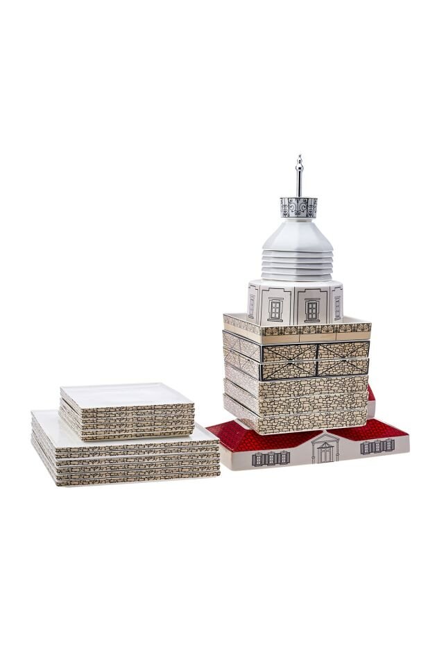 Karaca Home X İst Collection Kız Kulesi 30 Parça 6 Kişilik Porselen Yemek Takımı